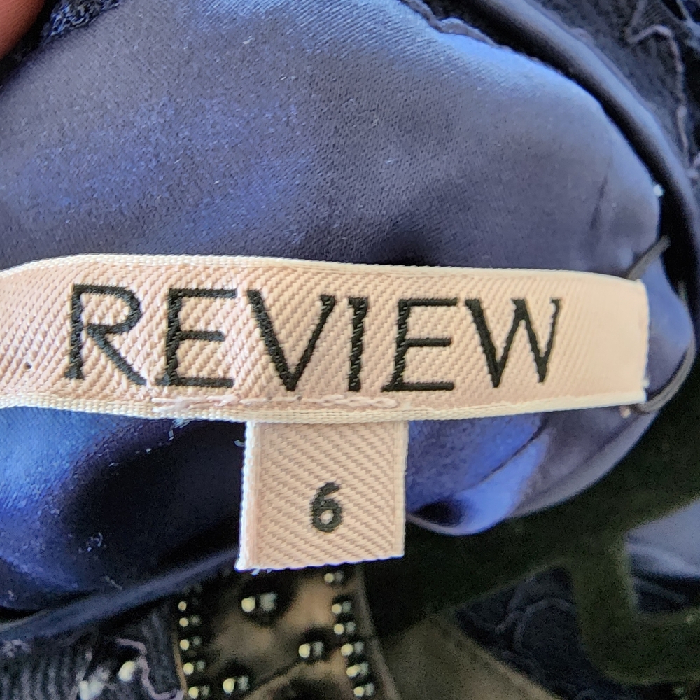 Review long formal dress Broadway Blue gown maxi size 6 - Picture 4 of 14